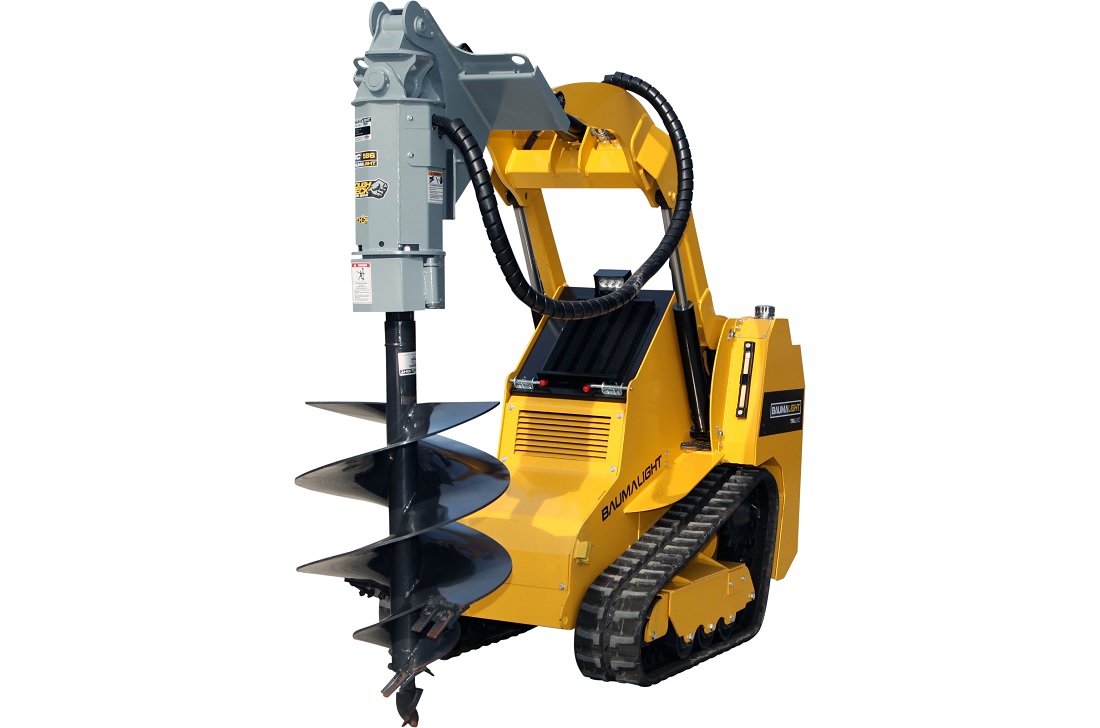 Heavy duty tree auger for mini track loader
