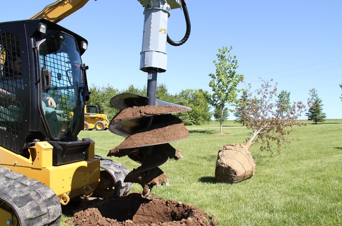 planting trees with tree auger