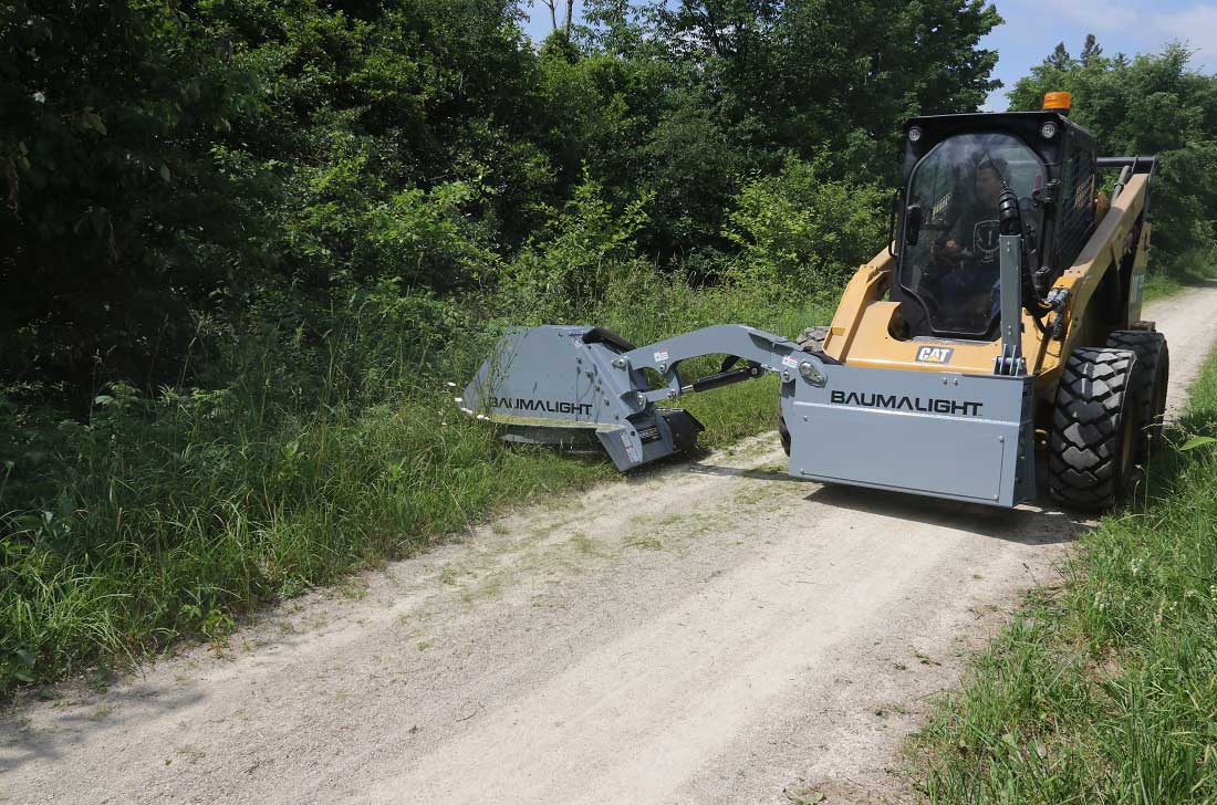 Rotary Boom mower for skidsteer