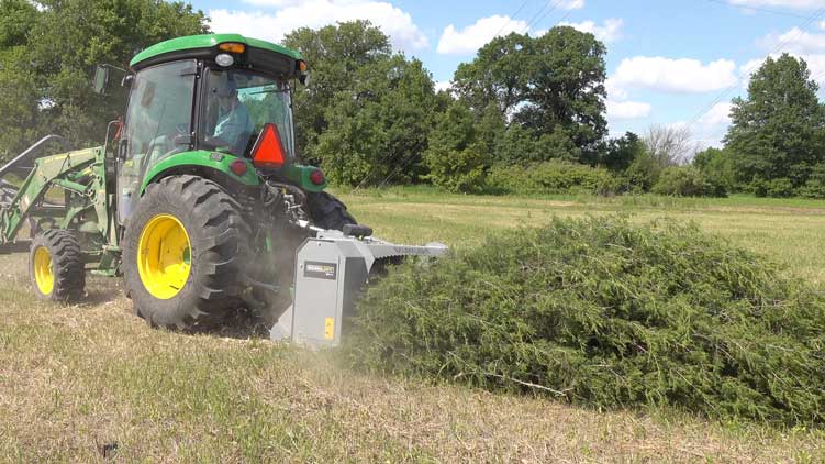 Brush mulcher for 3point hitch tractors