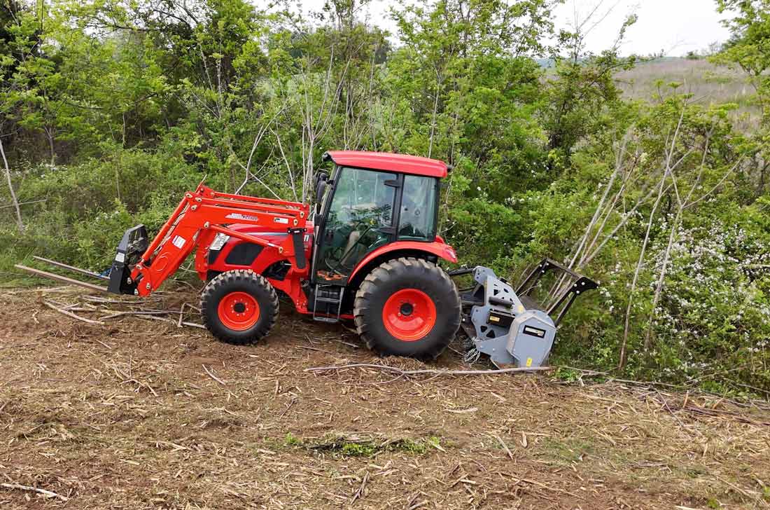 mp560 mulcher in land clearing action