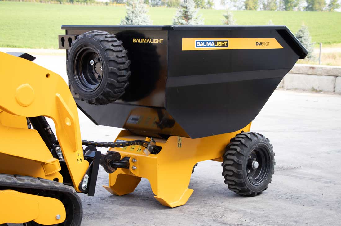 auxiliary hydraulics powered baumalight dw51qt dumper