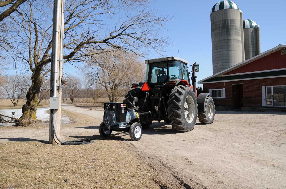 Génératrice entraînée par tracteur Baumalight 208 volts