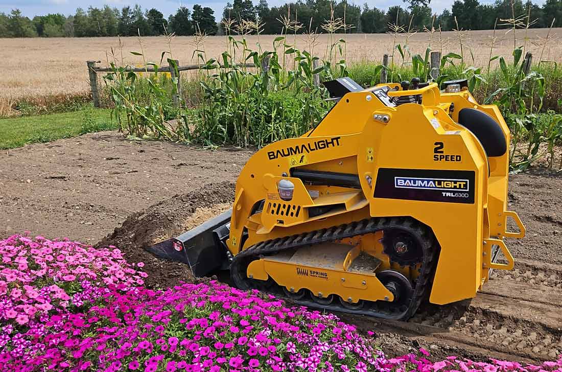 mini tracked loader, kubota engine,trl630d with dual joystick control system