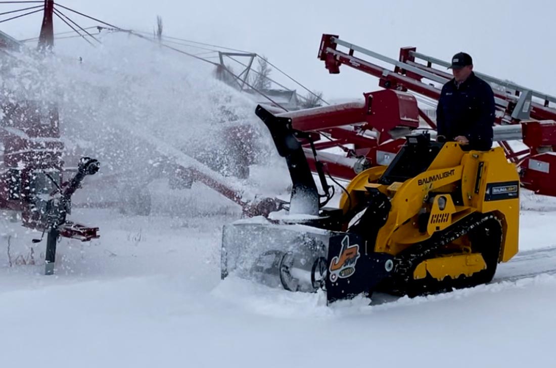 Baumalight tracked loader with snow blower