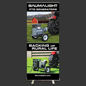 Baumalight generators english banner stand