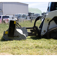 Flail mower with integrated skidshoes