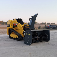 Snow blower on compact loader