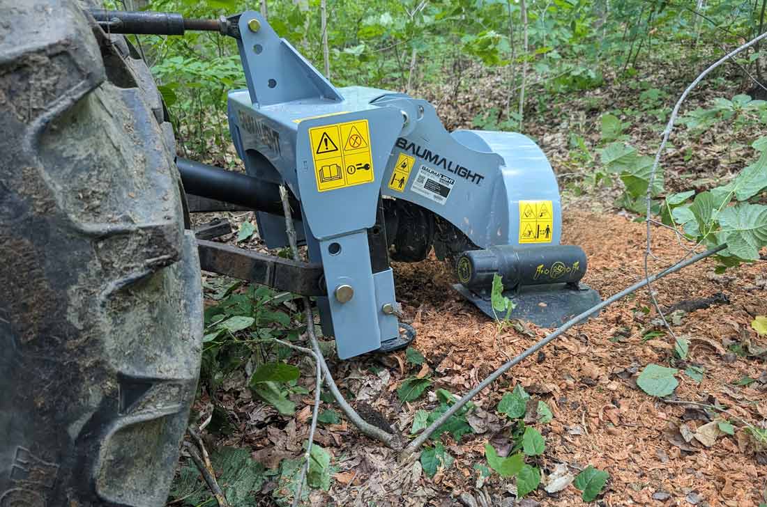 1p14 stump grinder mounted on tractor