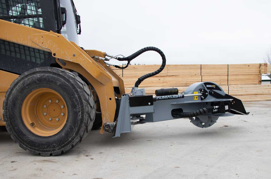 baumalight s22 attaché au skidsteer