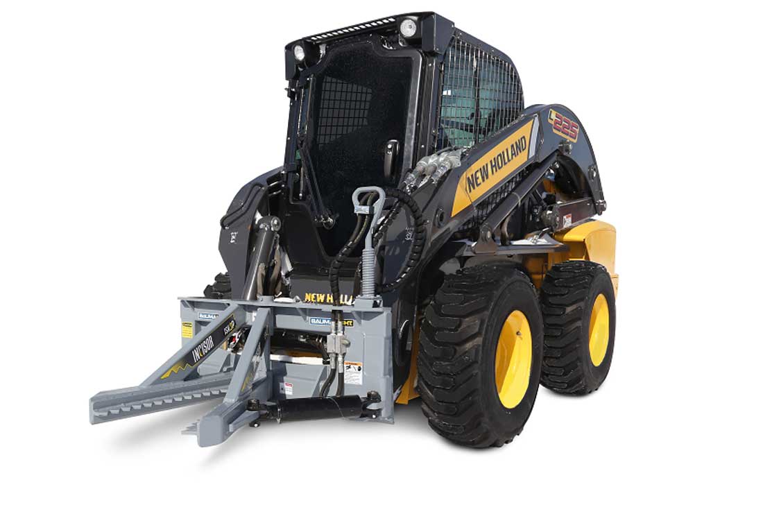 Tree puller on L225 skidsteer