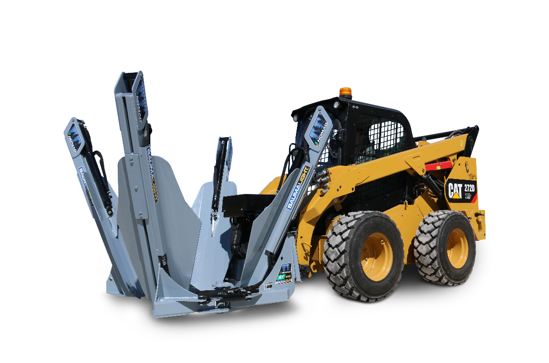 skid steer tree spade, tree spade skid steer, tree spade for skid steer