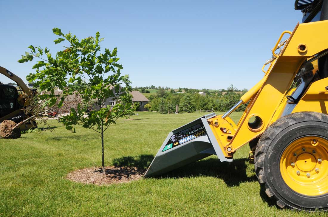 Modèle de louchet à arbre Baumalight X4S pour chargeur compact