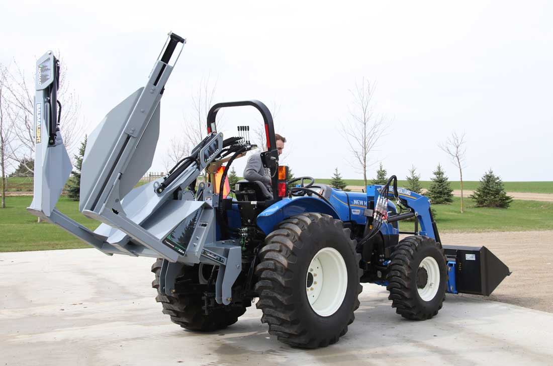 PT324 tree spade on ford tractor