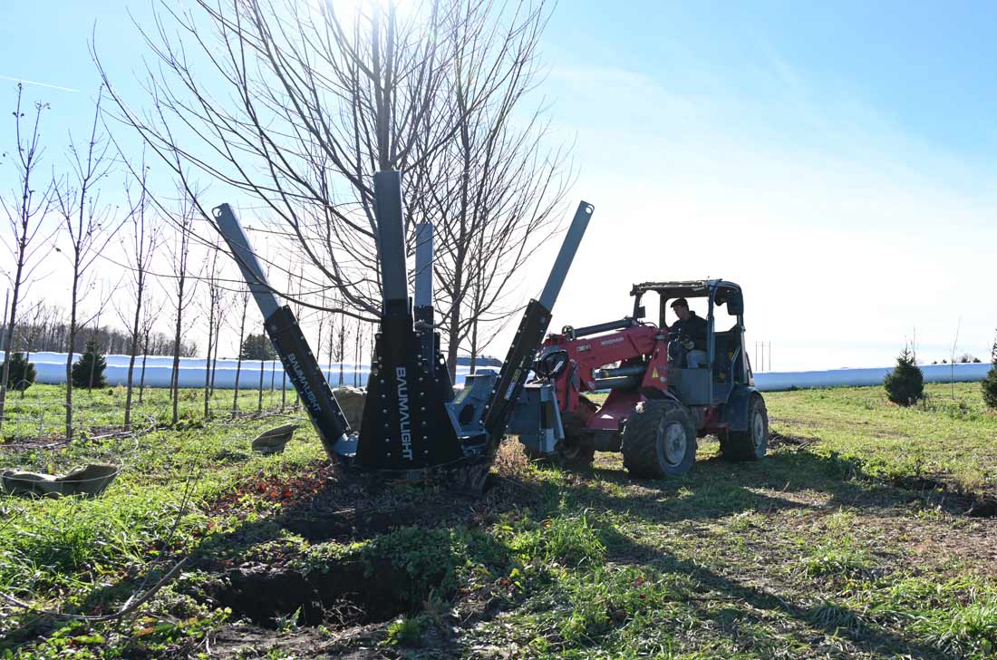 dr448 tree spade on skid steer