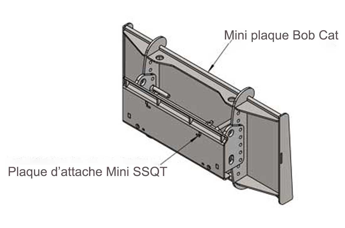 Plaque d'adaptation bobcat cheater D006290 en option